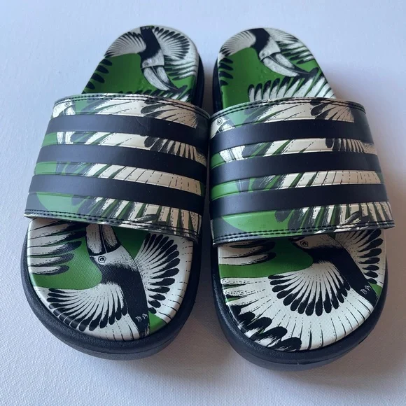 39 Farm Rio x Adidas Platform Slides - Picture 4 of 10